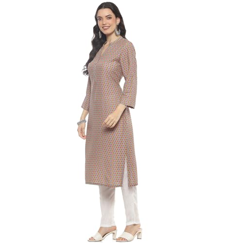 Image of Rangriti Green Rayon Staight Kurta for Women