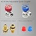 YSTOOL Automotive AC R134a Adjustable Quick Coupler Kit HVAC High Low Connector Conversion with 1/4 inch SAE Male Flare Adapter Work with Standard Auto Air Conditioner Manifold Gauge