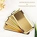 4PCS Stainless Steel Serving Trays Gold Trays for Decor 8.66 X3.82 Inches Rectangle Serving Vanity Tray Small Jewelry Makeup Decorative Storage Platter for Party Buffet Sushi Snack Tea Fruit