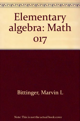 Elementary algebra: Math 017 0536686351 Book Cover