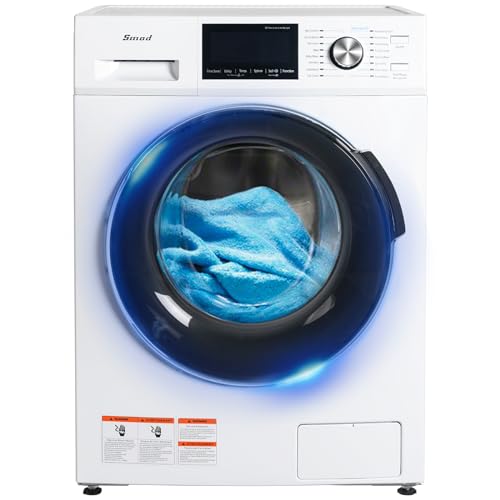 Front Load Washing Machine 2.7cu.ft,Front Load Washer,Compact Washing Machine Front Loader 16 Cycles,Stackable,Delay Start,Baby Care,Digital Display,Child Lock,1400RPM,White Laundry Machine