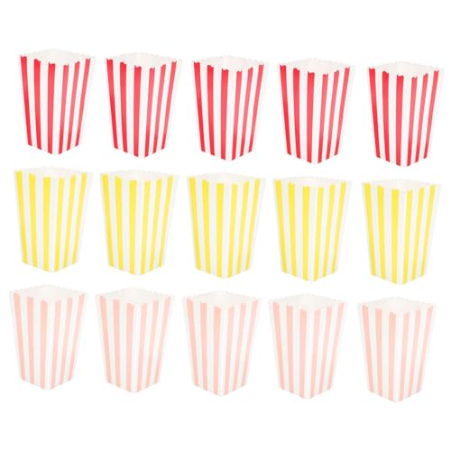Alipis 60Pcs Popcorn Paper Boxes for Parties Cute Striped Snack Containers for DIY Treats and Movie Premium Quality Party Essentials