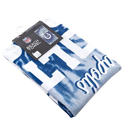 Image of Northwest NFL Indianapolis Colts Beach Towel, Psychedelic, 30 inch x 60 inch | Unisex-Adult