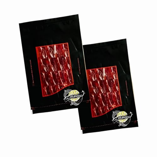 Ibéricos Limones –Pack Degustación Jamon Ibérico de Bellota 50% Cebo de Campo – 2 Sobres de 100g Cortados a Cuchillo – Curación 24 Meses – Valle de Los Pedroches – Sin Gluten ni Lactosa - Regalo