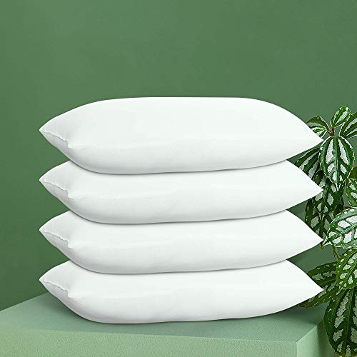 Acanva Throw Pillow Inserts Hypoallergenic Couch Stuffer Euro Sham Fillers, 4 Count (Pack Of 1), White #TOP27