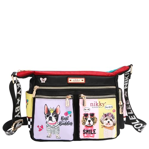 Nicole Lee NIKKY Messenger Bag, Best Buddies Collection, Nylon