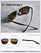 LUENX Aviator Sunglasses for Men Driving Square Polarized Polygon Lens - UV 400 Protection with Accessories(Brown Lens)