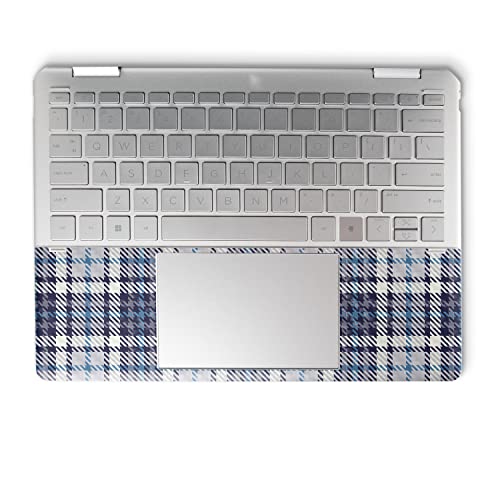 Image of MightySkins Carbon Fiber Skin Compatible with HP Spectre x360 14 inch (2022) Full Wrap Kit - Blue Plaid | Protective, Durable Textured Carbon Fiber Finish | Easy to Apply | Made in The USA
