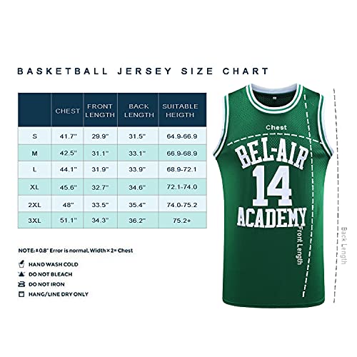 JKNAKN Camiseta de basquete The Fresh Prince of Bel Air 25 Carlton Banks, roupas hip hop dos anos 90