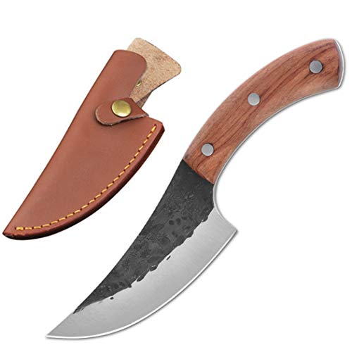 Meat Cleaver Knives Hand Forged Boning Knife with Sheath and Gift Box High Carbon Steel Vegetable Chef Knives for Kitchen Camping BBQ B-Boning Knife