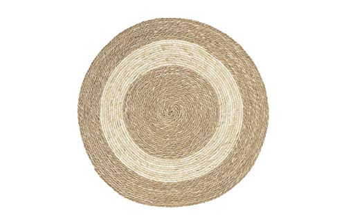 HERSIG - Alfombra Fibra Natural | Alfombra Redonda Bicolor de Sea...