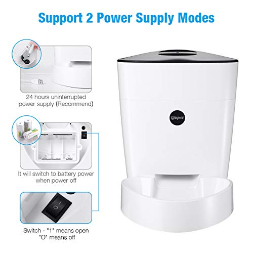 isYoung Automatic Cat Feeder, 4L Smart Pet Feeder for Cat & Dog 6