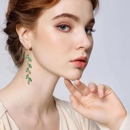 Crystal Drop Earrings Cubic Zirconia Wedding Earrings for Bridal Bridesmaid Rhinestone Dangle Earrings for Women Prom Party Jewelry Gifts2