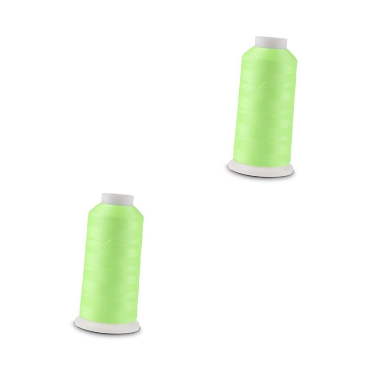 STOBOK 2piezas Hilo De Bordar Luminiscente Verde De Yardas Para Proyectos De Costura y Manualidades Hilo Que Brilla La Oscuridad Para Ropa y Accesorios