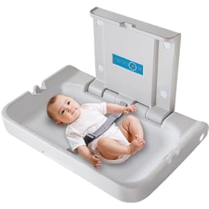 Baby Changing Station,Wall Mounted Diaper Changing Tables Fold Up Changer Station Commercial Malls/Hotels/Airports
