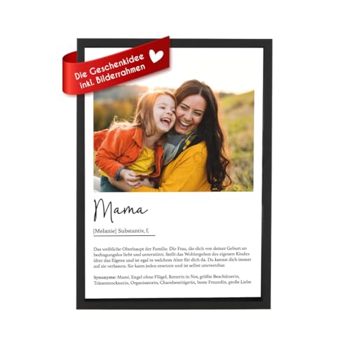 Druckhaus Bilderrahmen Personalisiertes Poster Mama mit Foto hochwertigem Papier, fotogeschenke personalisiert, personalisiertes geschenk mama, personalisierte muttertagsgeschenke, fotogeschenk