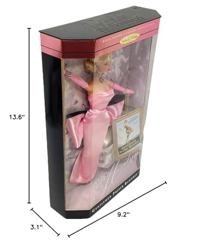 Muñeca Barbie Marilyn Monroe vestido rosa miniatura 5