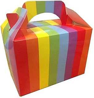MustBeBonkers Rainbow - Birthday Food Meal Loot Party Boxes Gift Favour Box MBB (12 boxes)