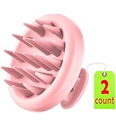 KTKUDY Scalp Massager Shampoo Brush - One-Piece Design Soft Silicone Scalp Scrubber - Scalp Exfol...