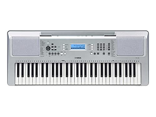 Teclado Musical Arranjador Yamaha YPT-370 com 61 teclas, 622 timbres e 48 notas de polifonia – Prata