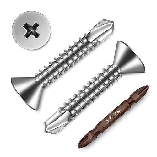 Vis autoperceuses pour métal et plastique Mywish lot de 300 vis inox cruciformes #8 x 1