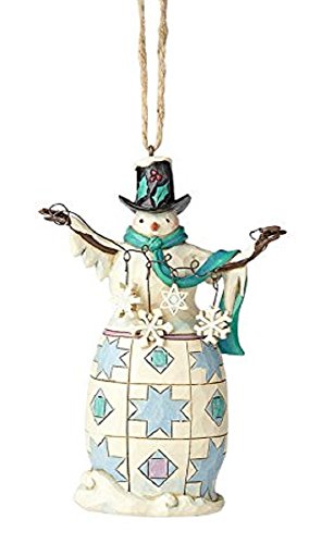 Jim Shore HWC Snowman with Snowflakes Christmas Tree Ornament 4059767 New