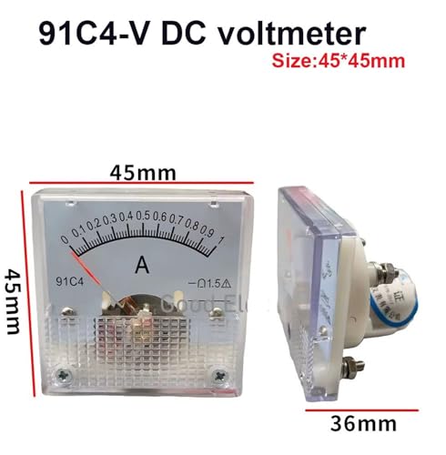 Voltmètre à aiguille CC 91C4-V 10A pour mesure précise de tension et courant continue