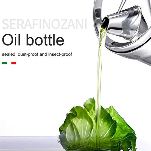 Lvoertuig Olive Oil Dispensers Bottle, 550Ml Oil Can Stainless Steel Oil Dispenser Pot Leak Proof Oil Salad Dressing Storage Oil Bottles Oil Container With Lid For Kitchen Cooking Bbq #TOP7
