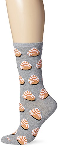 Hot Sox Womens Cinnamon Rolls Crew Socks, Womens Shoe Size 4-10.5