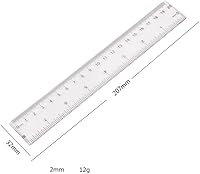 Vista 2 de NUOBESTY 16 reglas de plástico transparente rectas, regla de dibujo, herramienta de medición de dibujo, suministros escolares para estudiantes