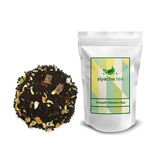 Image of Siyacha Tea Punjabi Masala Chai, Indian Traditional Dhaba Cutting Chai, Pure Assam Black Tea, Cinnamon, Black Pepper, Cardamom, Clove etc, 100% Natural Whole Spice Blend, 1 kg