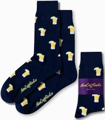 AUSCUFFLINKS Tequila Socks For Him | Alcohol Drinks Fun Socks Gift for Her | Drinker Tequila Shot Happy Gift Socks Quirky Novelty Present for Dad | Socks for Mum (Tequila)