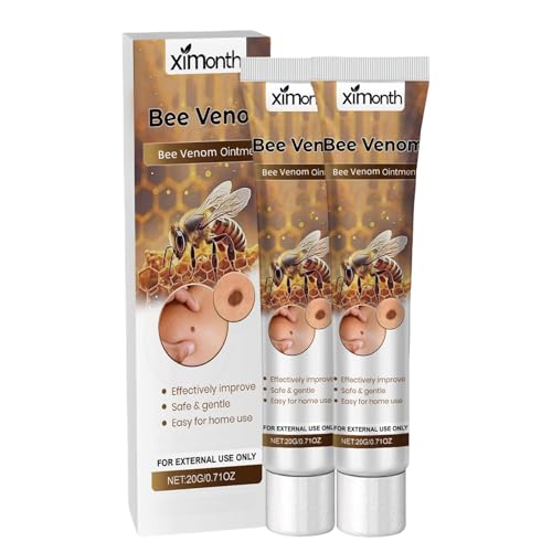 Ximonth Fast-Acting Professional Bee Venom Skin Restoration丨Comprehensive Bee Venom Skin Treatment Cream丨Effectively Reducing Blemishes丨Natural Bee Venom Cream for All Skin Types(2pcs)