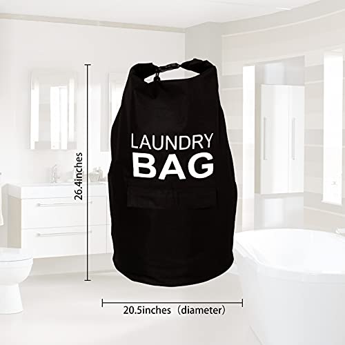 Kimmama 70L Waterproof Laundry Bag Backpack,Heavy Duty Laundry Bag with Strap,Dirty Clothes Organizer for Travel,Camping,College Dorm,Laundromat,Apartment - Image 2