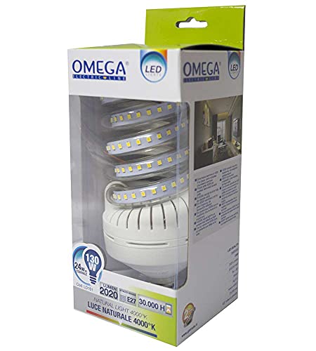 Omega Spirale Led 24W 4000K 2020Lm Attacco Grande E27 A+ Luce Naturale