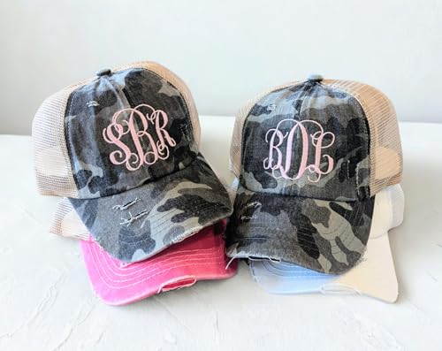 Gorra con monograma criss cross para coleta desordenada negra miniatura 2