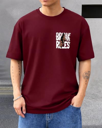 Image of AUSK Baggy Hip-Hop T-Shirt for Men - Graphic Printed T Shirts || Oversized Men Tshirt || T-Shirts