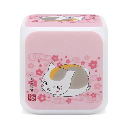 GNREJGF 夏目友人帳 ニャンコ先生 デジタル時計 置き時計 温度、時間、日付、曜日表示 常夜灯 七色バックライト 電池式 オフィス 室 子供 家族に適しています アニメ・萌えグッズ