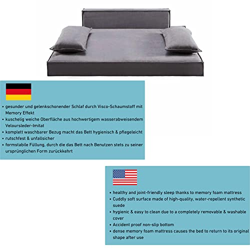 HomeConic Hundebett orthopädisch mittelgroße Hunde - Memory Schaum Hundesofa, Hundebett waschbar, Schlafplätze & Möbel für Hunde, Katzenbett flauschig, Orthopedic Dog Bed Pets