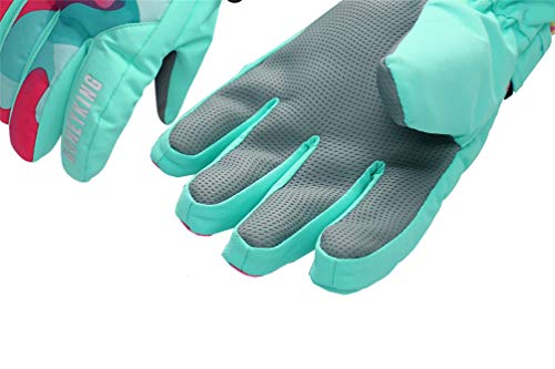 Hiheart Girls Winter Ski Gloves Waterproof Outdoor Thicken Glove3