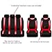 Sakura SS5293 Juego completo de fundas para asientos de coche, Rojo