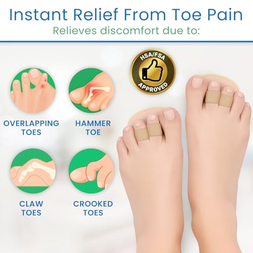 VIVEsole Toe Splint Hammer Toe Straightener Joint Realign Cushion Brace For Claw Curled Crooked Toe Metatarsal Support Loop Guard Alignment Corrector Wrap For Tendon Broken Toe Surgery 1 Pack Multi