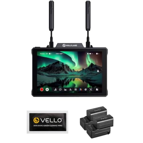 Image of Hollyland Pyro 7 Wireless Video Transmitter & Receiver & 7 inch Camera Field Monitor HDMI & SDI 1300ft Range, 60ms Latency Auto Dual-Band Hopping with Waveform, LUTs, Recording, Vector Scope,Solo kit