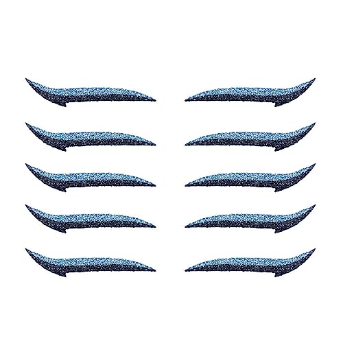 Glitter Eyeliner Stickers 5 pares reutilizables azul miniatura 1