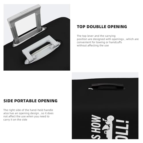 Drag Racing Travel Luggage Cover Suitcase Protector Fits 18-21 Inch Case(Black,S)4