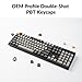 Keychron C2 Pro Wired Custom Mechanical Keyboard Full Size Layout QMK/VIA Programmable Macro White Backlit with Linear Red Switch OEM Profile Double-Shot PBT Keycaps for Mac Windows Linux