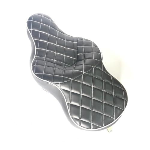 Siège moto deux places pour Sportster XL883 XL1200 en cuir PU noir