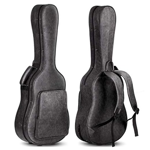 CAHAYA Estuche Guitarra Acústica Acolchada de 20mm Impermeable Fácil de Limpiar Funda Rígida para Guitarra Clasica Acústica Española 40 41 Pulgadas Color Negro Modelo CY0235