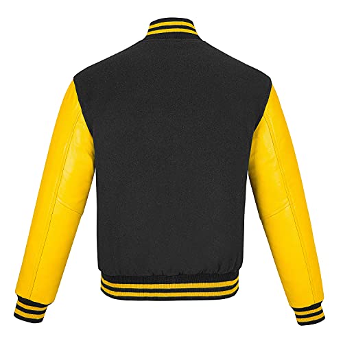 Image of Varsity Jacket Baseball Letterman Jacket- Wool and Leather Premium Quality Unisex Basketball Jacket