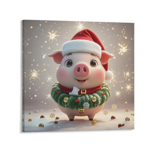 Grande toile murale abstraite de Noël pour réchauffer l'ambiance de votre salle à manger